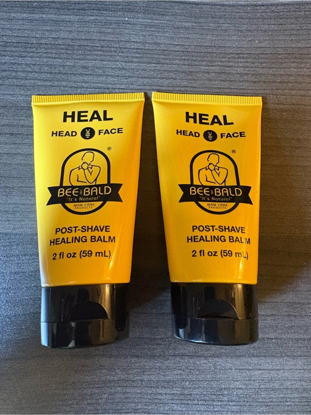 Bee Bald Heal Post Shave Healing Balm 2 Fl Oz (59 mL) Lot Of 2 New - Sealed